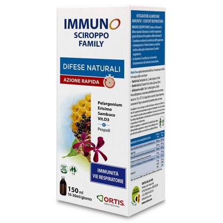 Ortis Laboratoires Pgmbh Immuno Sciroppo Family 150 Ml