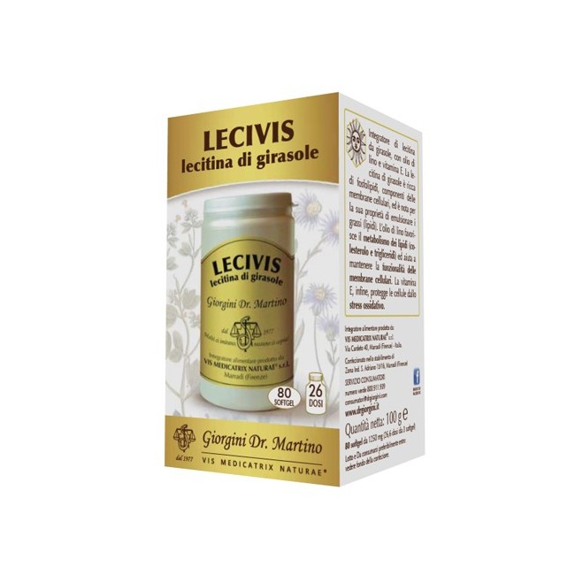 Dr Giorgini Ser-vis Lecivis 100 G 80 Softgel con Lecitina di girasole