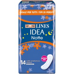 Fater Lines Idea Assorbenti  Notte Senza Ali 14 Pezzi
