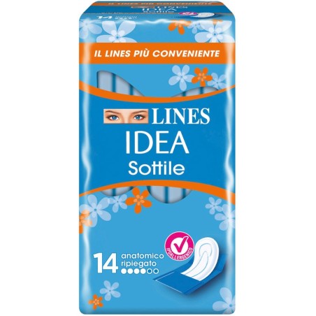 Fater Lines Idea Assorbente Sottile Ripiegato Anatomico 14 Pezzi Fater Lines Idea Assorbente Sottile Ripiegato Anatomico 14 Pezzi