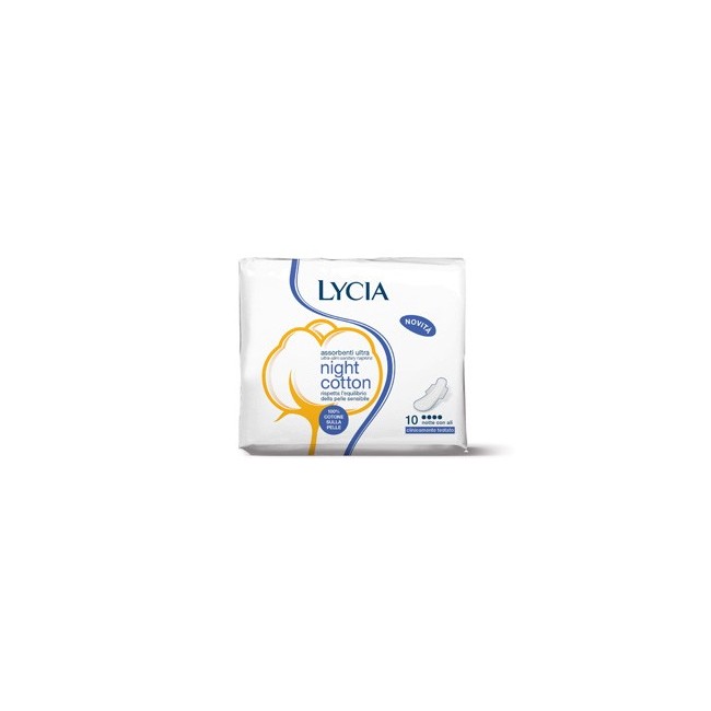 Sodalco Lycia Cotone Ali Notte assorbenti 10 Pezzi Sodalco Lycia Cotone Ali Notte assorbenti 10 Pezzi