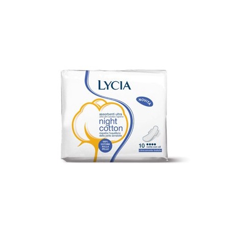 Sodalco Lycia Cotone Ali Notte assorbenti 10 Pezzi Sodalco Lycia Cotone Ali Notte assorbenti 10 Pezzi