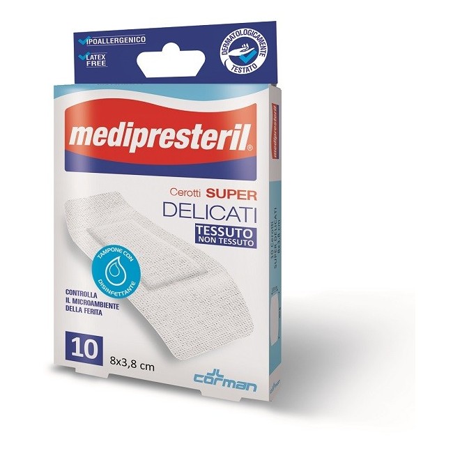 Corman Medipresteril Cerotti Delicati Super 8 X 3,8 10 Pezzi Corman Medipresteril Cerotti Delicati Super 8 X 3,8 10 Pezzi