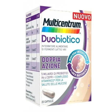 Multicentrum Duobiotico 20 Capsule integratore di probiotici