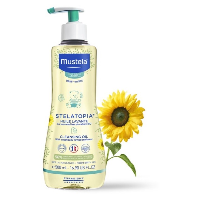 Mustela Stelatopia Olio Bagno per pelle atopica 500 Ml Mustela Stelatopia Olio Bagno per pelle atopica 500 Ml
