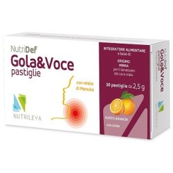 Nutrileya Nutridef Gola & Voce Arancia integratori 20 Pastiglie