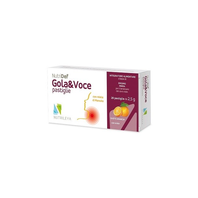 Nutrileya Nutridef Gola & Voce Arancia integratori 20 Pastiglie Nutrileya Nutridef Gola & Voce Arancia integratori 20 Pastiglie