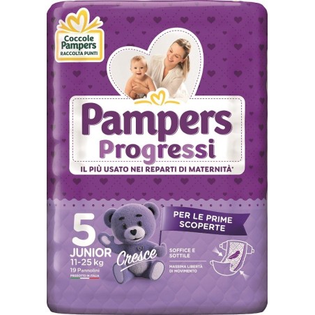 Fater Pampers Progressi Junior Pannolino 5 11-25kg 19 Pezzi Fater Pampers Progressi Junior Pannolino 5 11-25kg 19 Pezzi