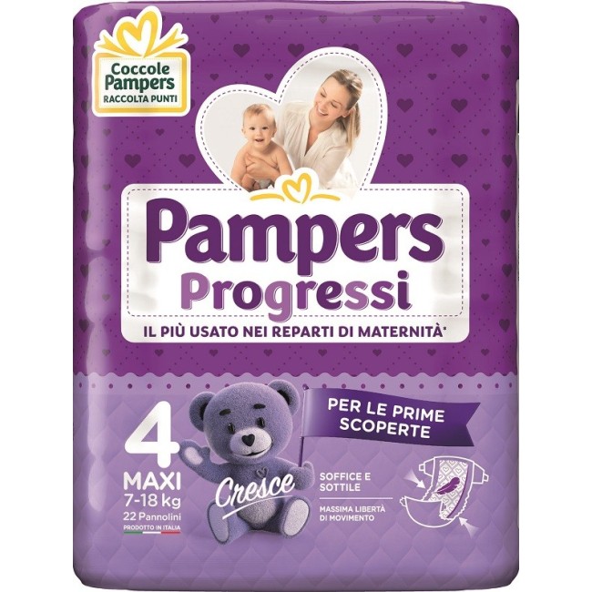 Fater Pampers Progressi Maxi Pannolino 4 7-18kg 22 Pezzi Fater Pampers Progressi Maxi Pannolino 4 7-18kg 22 Pezzi