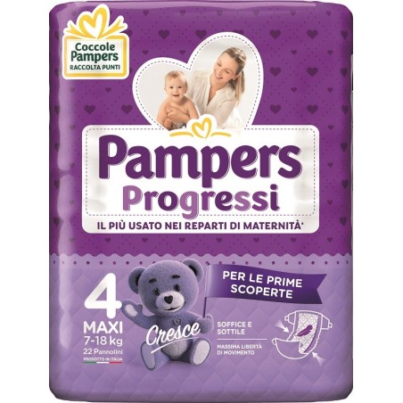 Fater Pampers Progressi Maxi Pannolino 4 7-18kg 22 Pezzi Fater Pampers Progressi Maxi Pannolino 4 7-18kg 22 Pezzi