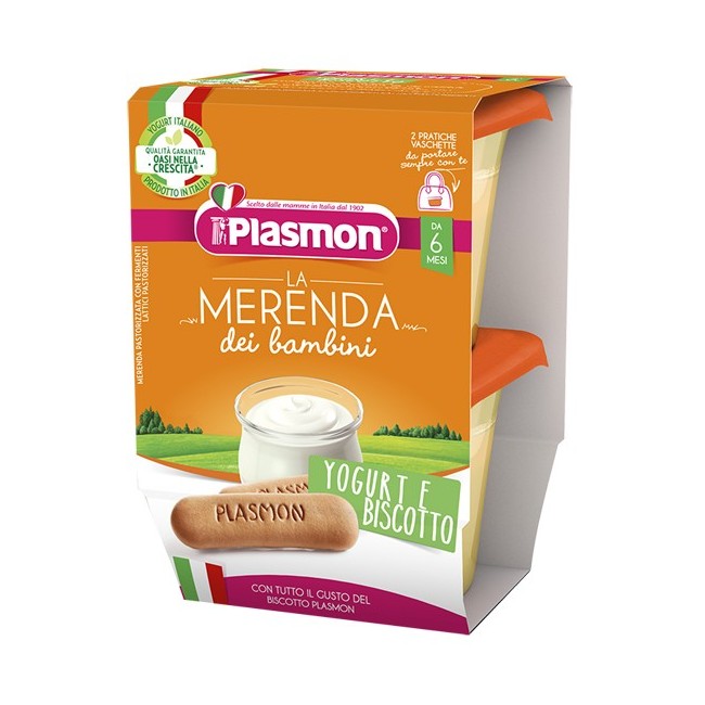 Plasmon La Merenda Dei Bambini Yogurt Biscotto 2 X 120 G