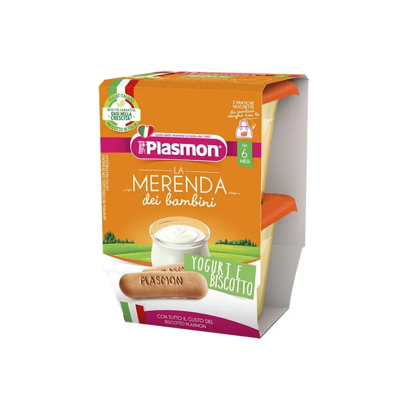 Plasmon La Merenda Dei Bambini Yogurt Biscotto 2 X 120 G - Para