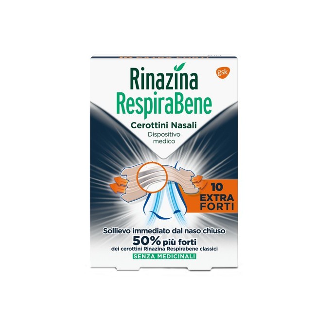 Rinazina Respirabene Cerotti Nasali Extra Forti 10 Pezzi Rinazina Respirabene Cerotti Nasali Extra Forti 10 Pezzi