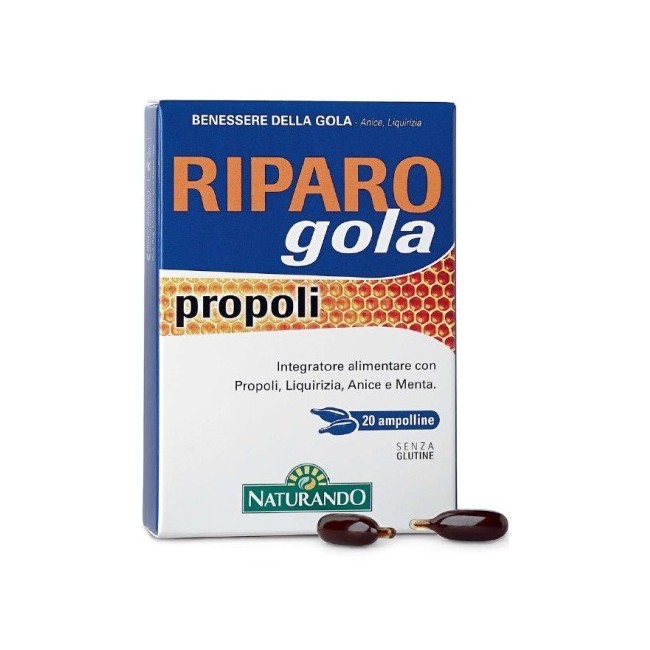 Naturando Riparo Gola Propoli integratore 20 Ampolle Bevibili Naturando Riparo Gola Propoli integratore 20 Ampolle Bevibili
