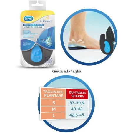 Scholl Plantare Tallone M per tendine di Achille 2 Pezzi Scholl Plantare Tallone M per tendine di Achille 2 Pezzi