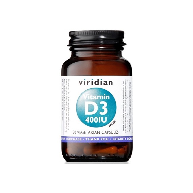 Natur Viridian Vitamin D3 400iu integratore 30 Capsule