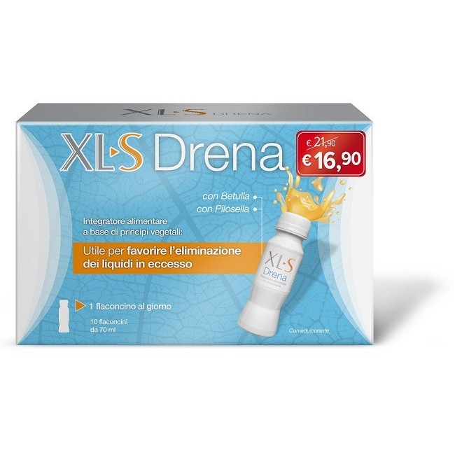 Perrigo Italia Xls Drena Taglio Prezzo 10 Flaconcini 70 Ml