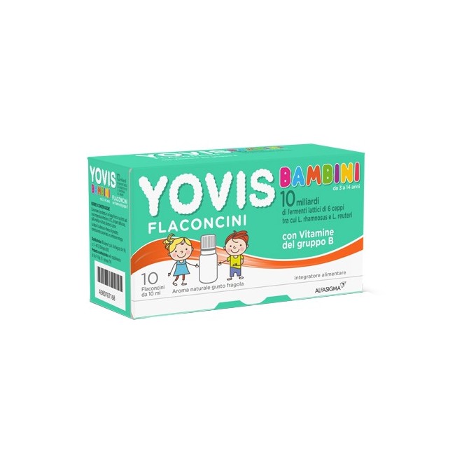 Alfasigma Yovis Bambini Fragola 10 Flaconcini X 10 Ml