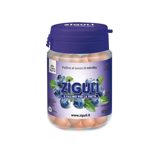 Falqui Ziguli Mirtillo 100 Palline con succo di limone 60 G Falqui Ziguli Mirtillo 100 Palline con succo di limone 60 G