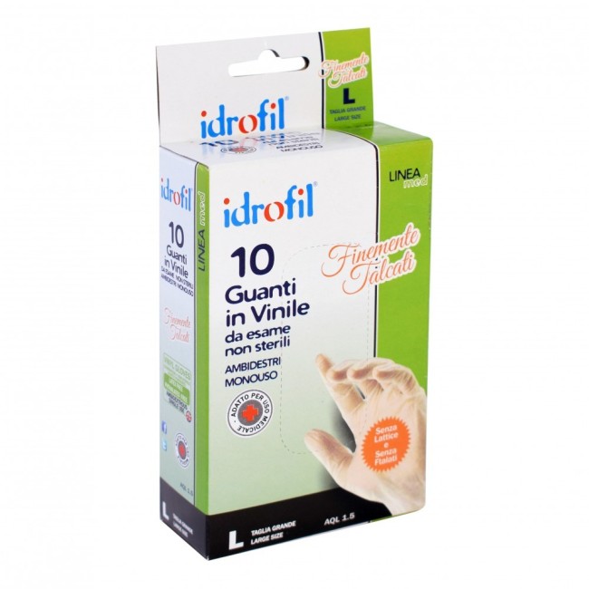 Idrofil guanti di vinile ambidestri monouso 10 pezzi