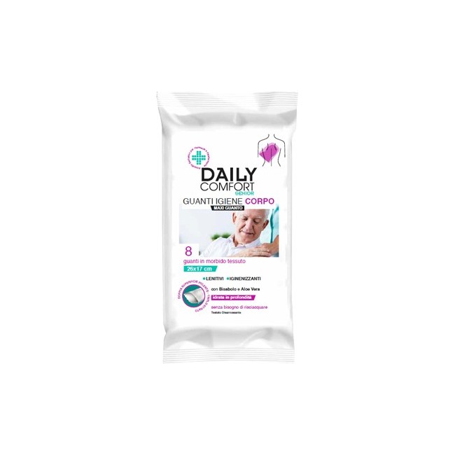 Daily comfort senior guanto detergente in tessuto 8 pezzi