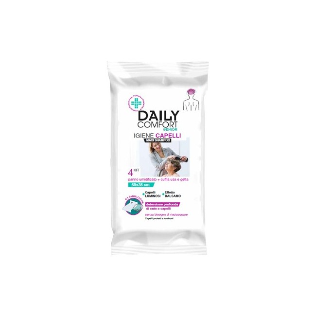 Daily comfort senior panni shampoo usa e getta 4 pezzi