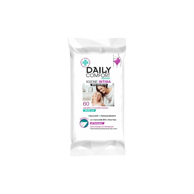 Daily comfort senior panni detergenti igiene intima 60 pezzi
