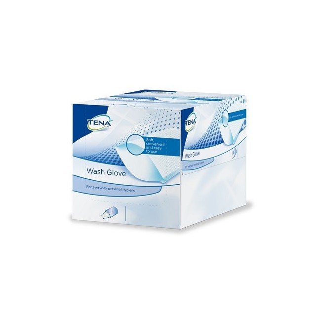 Tena wash Guanto per igiene per pelli mature 50 pezzi
