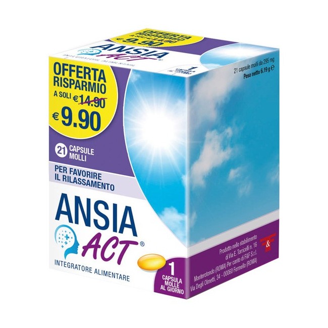 F&f Ansia Act 21 Capsule Molli di olio essenziale di lavanda
