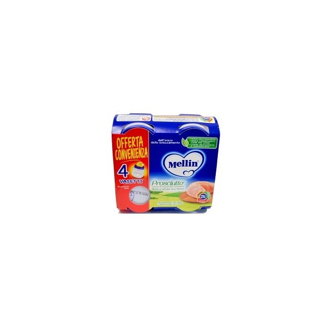 Mellin Omogeneizzato Prosciutto senza glutine 4 X 80g Mellin Omogeneizzato Prosciutto senza glutine 4 X 80g