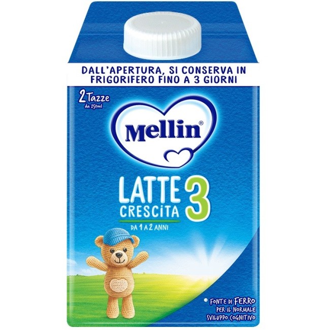 Mellin 3 Latte Crescita 500 Ml per bambini da 1 a 2 anni Mellin 3 Latte Crescita 500 Ml per bambini da 1 a 2 anni