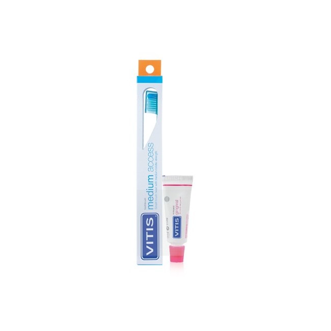 Vitis Spazzolino Medium Access + Vitis Dentrifricio Gingival 15 Ml