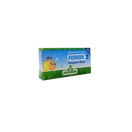Specchiasol Fisiosol 2 manganese e rame 20 fiale 2ml Specchiasol Fisiosol 2 manganese e rame 20 fiale 2ml
