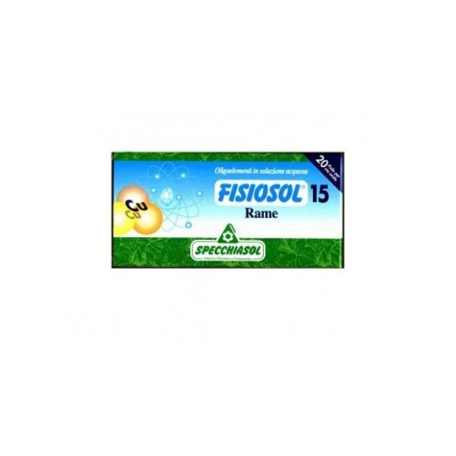 Specchiasol Fisiosol 15 oligoelementi di rame 20 fiale 2ml Specchiasol Fisiosol 15 oligoelementi di rame 20 fiale 2ml