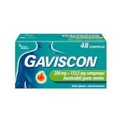 Gaviscon 48 compresse alla menta 250+133,5mg