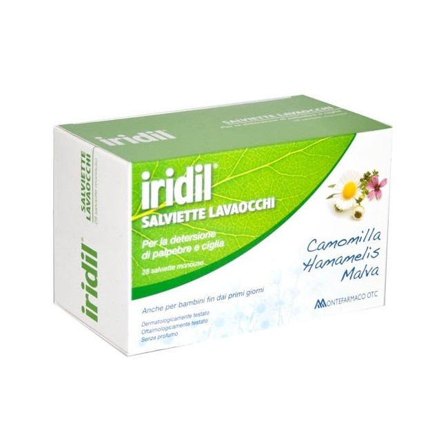 Iridil lavaocchi salviette sterili e monouso 28 pezzi Iridil lavaocchi salviette sterili e monouso 28 pezzi