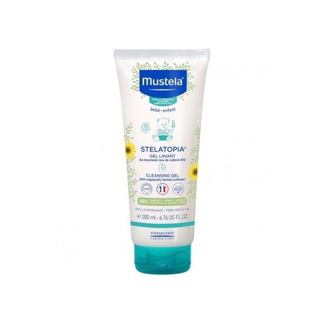 Mustela stelatopia gel detergente pelle atopica 200ml Mustela stelatopia gel detergente pelle atopica 200ml