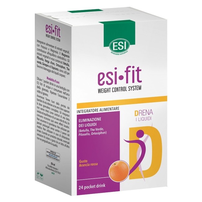 Esi Fit Drena 24 Pocket Drink integratore per la riduzione del peso Esi Fit Drena 24 Pocket Drink integratore per la riduzione del peso