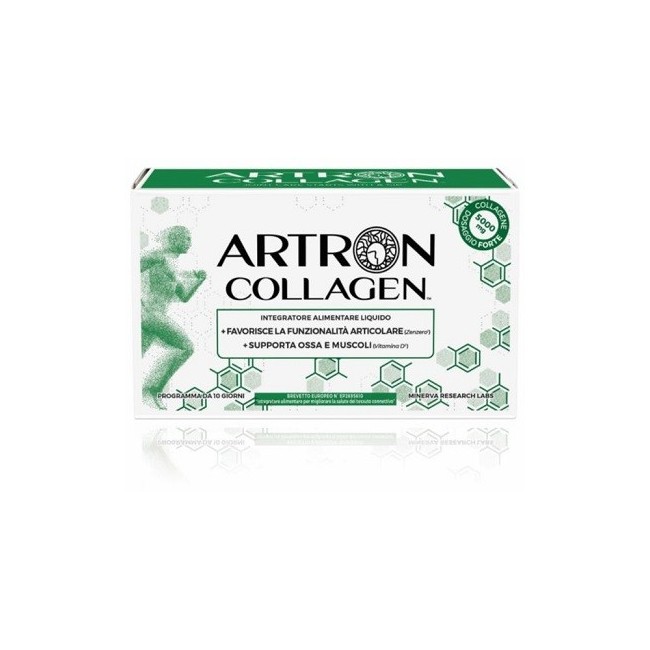 Minerva Research Labs Gold Collagen Artron integratore 10 Flaconcini