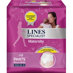 Lines Specialist Maternity Mutandina Post Parto Medium 12 Pezzi