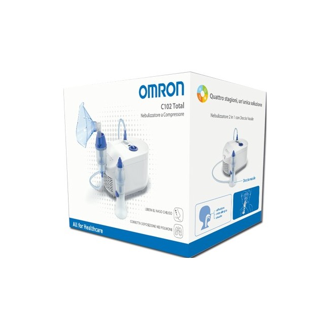 Omron C102 Total Nebulizzatore A Pistone aerosol con doccia nasale