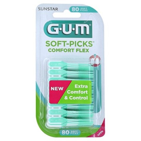 Gum comfort flex regula soft-picks 80 pezzi per igiene dentale Gum comfort flex regula soft-picks 80 pezzi per igiene dentale