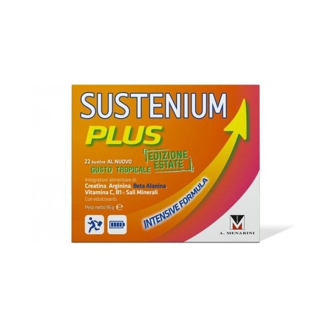 Sustenium plus tropical 22 bustine integratore con creatina Sustenium plus tropical 22 bustine integratore con creatina
