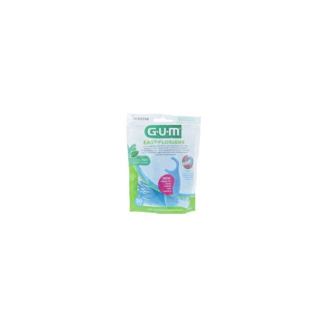 Gum easy flossers forcella con filo interdentale 30 pezzi Gum easy flossers forcella con filo interdentale 30 pezzi