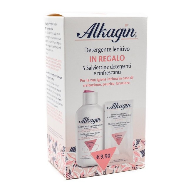 Alkagin ph 7 lenitivo detergente 250ml + salviettine 5 pezzi