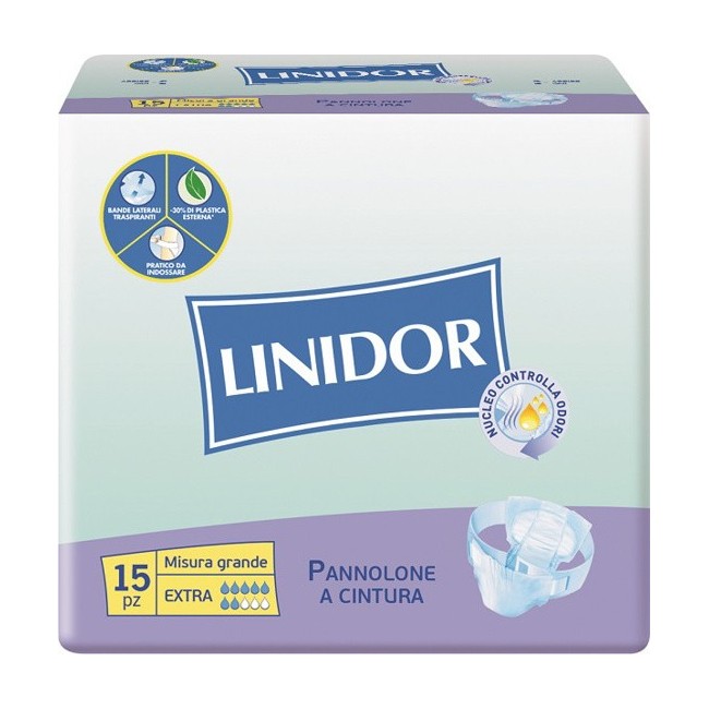 Fater Pannolone Linidor A Cintura Extra Misura Grande 15 Pezzi
