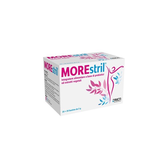 Damor Morestril 20 bustine + 20 bustine integratore di probiotici