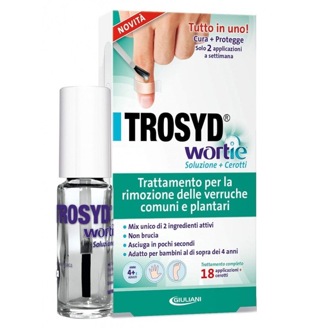 Trosyd wortie verruche soluzione 5 ml + 18 cerotti Trosyd wortie verruche soluzione 5 ml + 18 cerotti