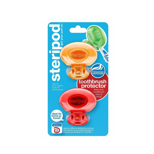 Steripod proteggi spazzolino manuale ed elettrico 2 pezzi Steripod proteggi spazzolino manuale ed elettrico 2 pezzi