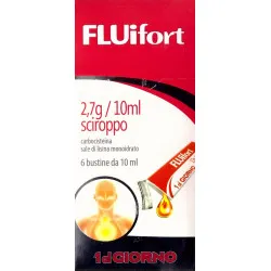 Dompè Fluifort sciroppo 6 Buste Farmaco Fluidificante 2,7g/10ml
